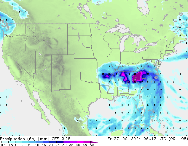 Z500/Rain (+SLP)/Z850 GFS 0.25 Fr 27.09.2024 12 UTC