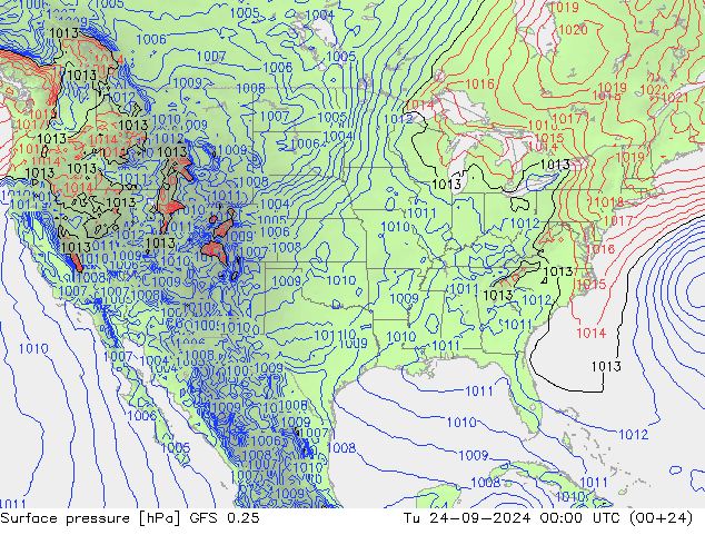 GFS 0.25: Ter 24.09.2024 00 UTC