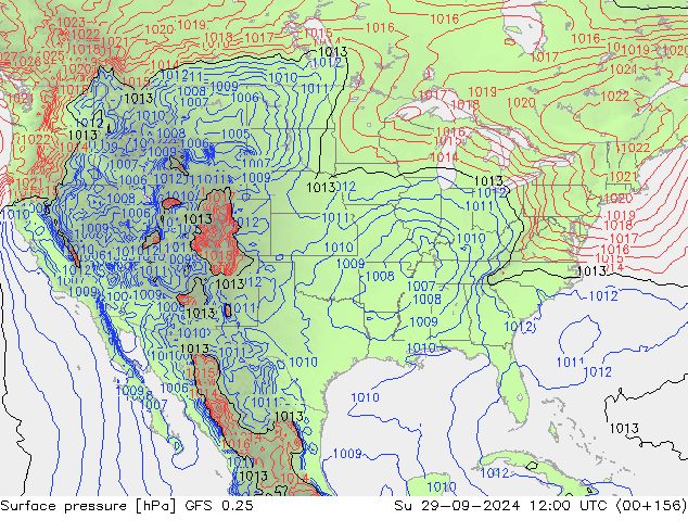 GFS 0.25: Paz 29.09.2024 12 UTC