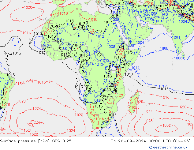 GFS 0.25: Čt 26.09.2024 00 UTC