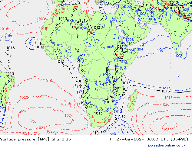 GFS 0.25: Fr 27.09.2024 00 UTC