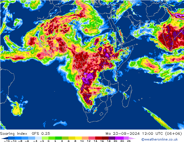 Soaring Index GFS 0.25 Seg 23.09.2024 12 UTC