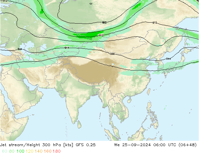 джет GFS 0.25 ср 25.09.2024 06 UTC