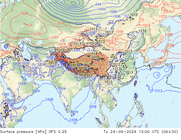 GFS 0.25: Tu 24.09.2024 12 UTC