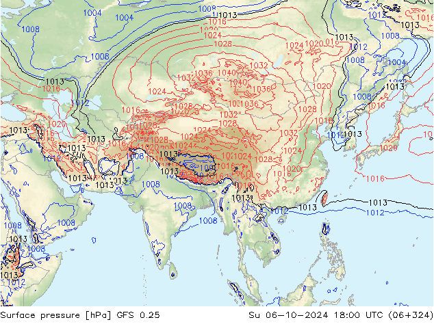 GFS 0.25: Ne 06.10.2024 18 UTC