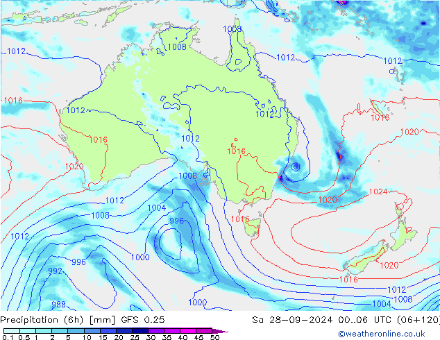 Z500/Rain (+SLP)/Z850 GFS 0.25 So 28.09.2024 06 UTC