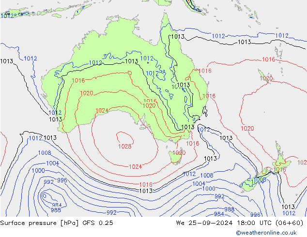 GFS 0.25: wo 25.09.2024 18 UTC