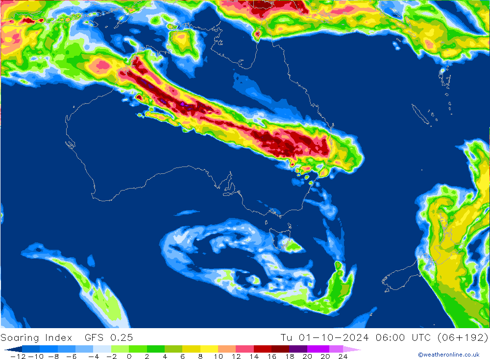 Soaring Index GFS 0.25  01.10.2024 06 UTC