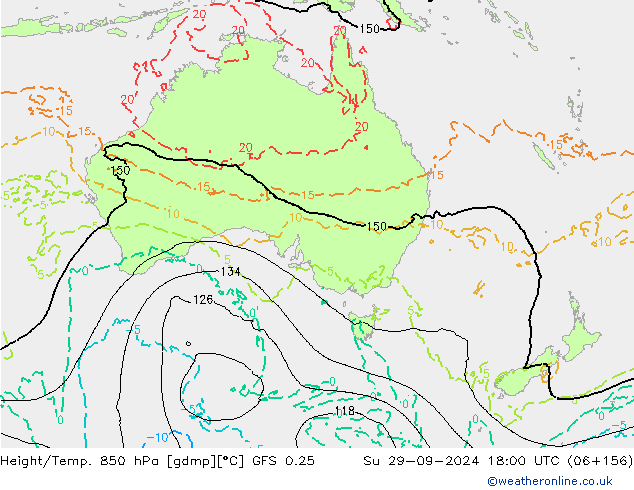 Z500/Rain (+SLP)/Z850 GFS 0.25 Ne 29.09.2024 18 UTC