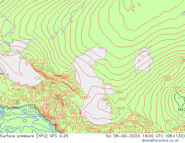 GFS 0.25: sab 28.09.2024 18 UTC