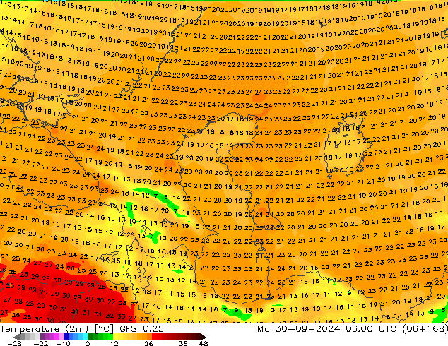 GFS 0.25: lun 30.09.2024 06 UTC