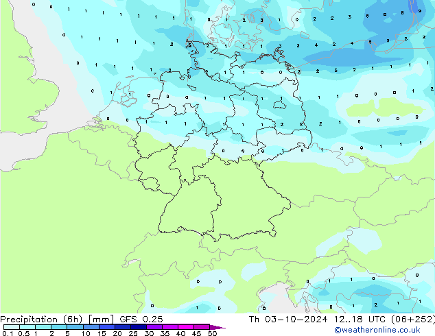 Z500/Rain (+SLP)/Z850 GFS 0.25 чт 03.10.2024 18 UTC