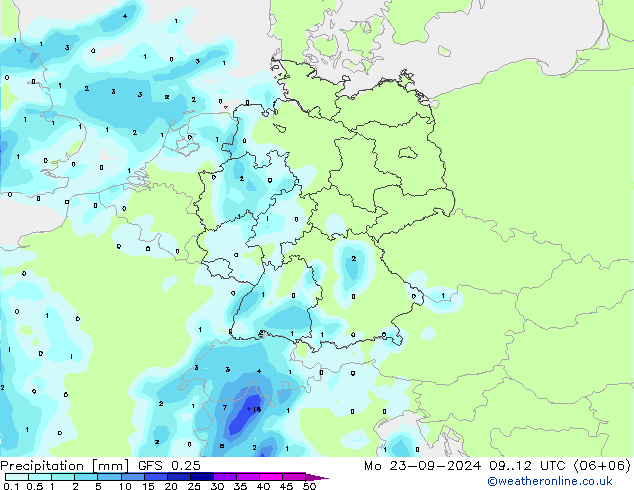 GFS 0.25: ma 23.09.2024 12 UTC