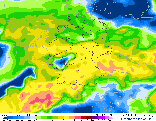 Soaring Index GFS 0.25 do 26.09.2024 18 UTC