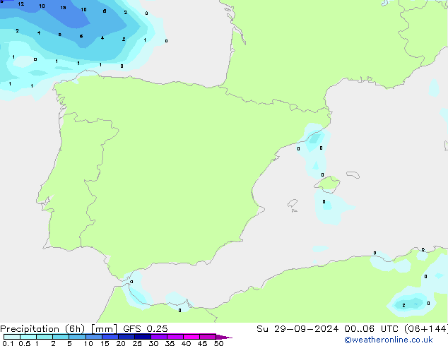 Z500/Rain (+SLP)/Z850 GFS 0.25 So 29.09.2024 06 UTC