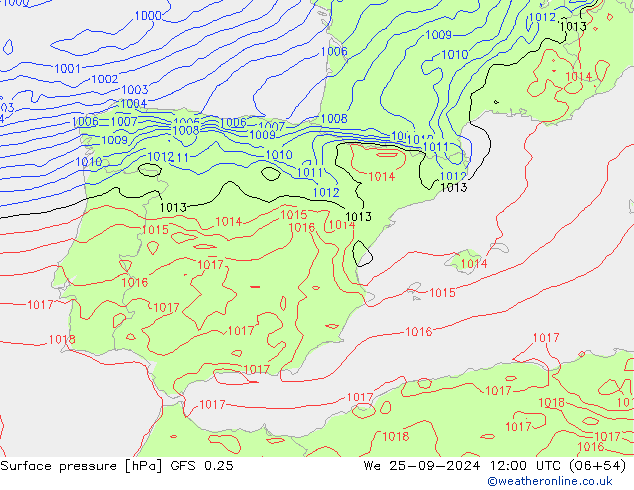      GFS 0.25  25.09.2024 12 UTC