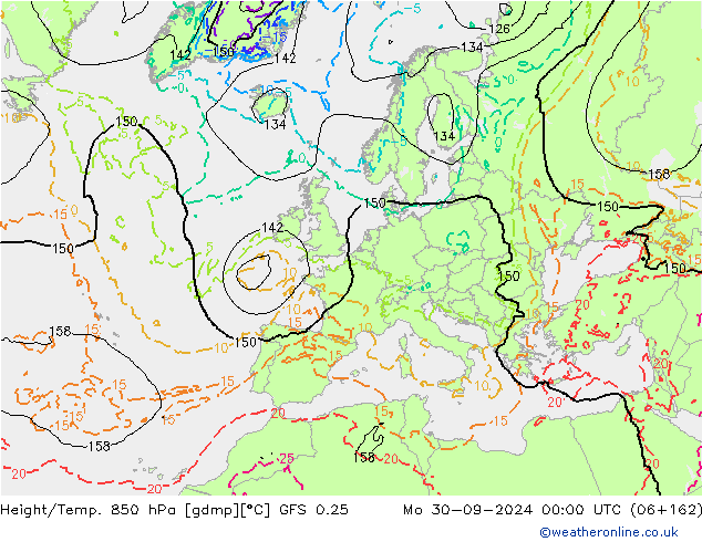 Z500/Rain (+SLP)/Z850 GFS 0.25 Seg 30.09.2024 00 UTC