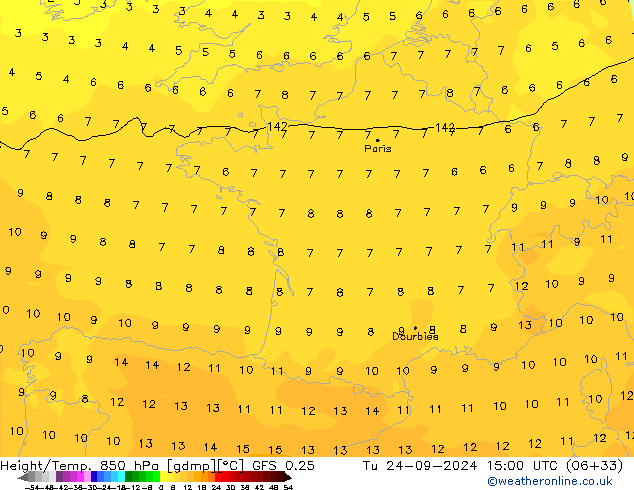 Z500/Rain (+SLP)/Z850 GFS 0.25 mar 24.09.2024 15 UTC