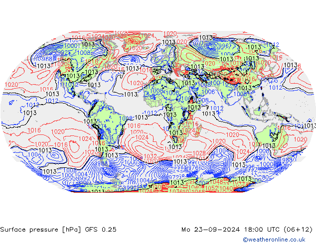 GFS 0.25: pon. 23.09.2024 18 UTC