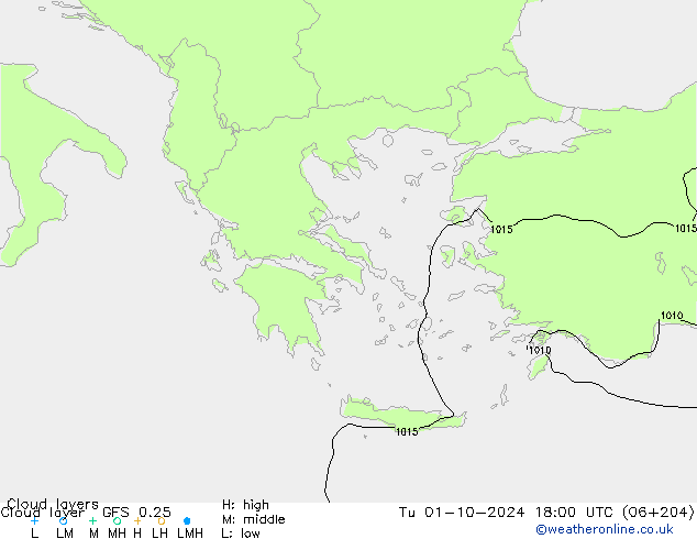 Cloud layer GFS 0.25 mar 01.10.2024 18 UTC