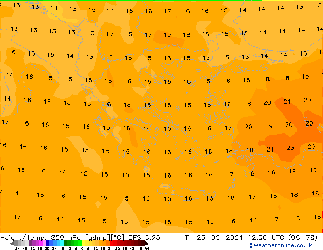 Z500/Rain (+SLP)/Z850 GFS 0.25 gio 26.09.2024 12 UTC