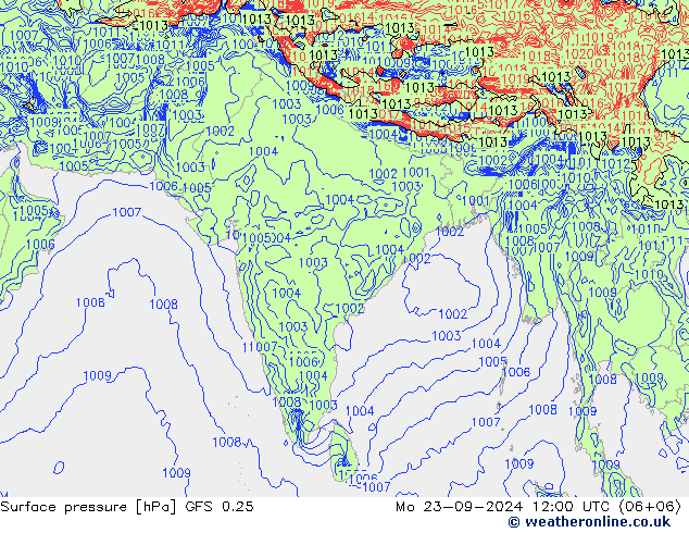 GFS 0.25: Mo 23.09.2024 12 UTC