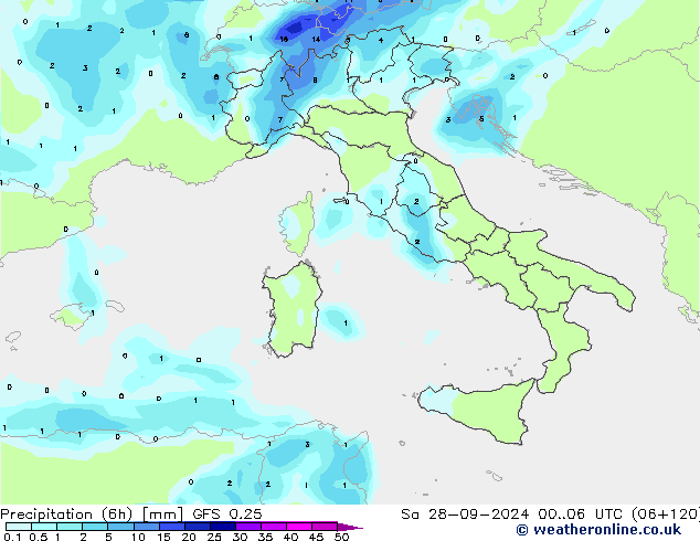 Z500/Rain (+SLP)/Z850 GFS 0.25 сб 28.09.2024 06 UTC