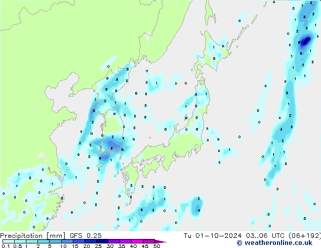 GFS 0.25: Tu 01.10.2024 06 UTC