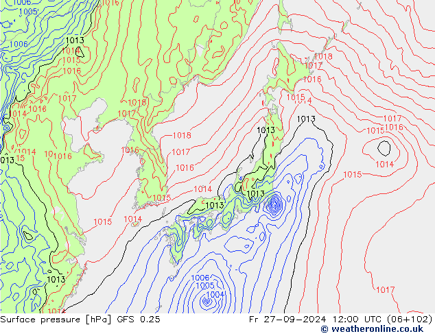 GFS 0.25: пт 27.09.2024 12 UTC