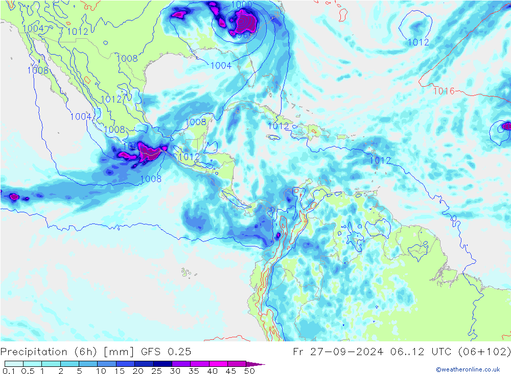 opad (6h) GFS 0.25 pt. 27.09.2024 12 UTC