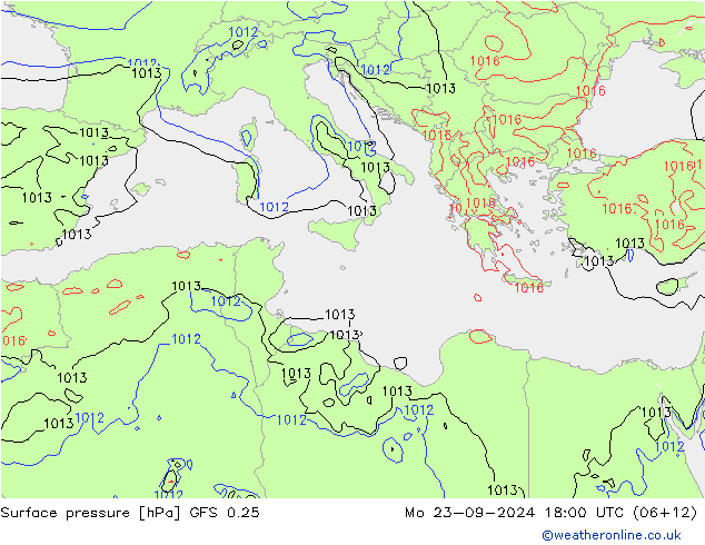 GFS 0.25: Mo 23.09.2024 18 UTC