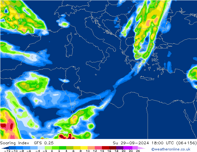 Soaring Index GFS 0.25 Su 29.09.2024 18 UTC