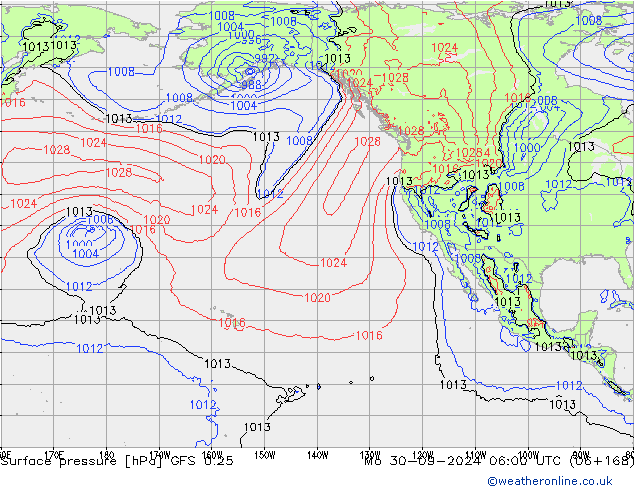 GFS 0.25: Pzt 30.09.2024 06 UTC