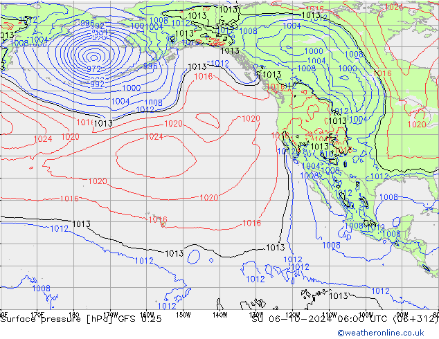 GFS 0.25: Вс 06.10.2024 06 UTC