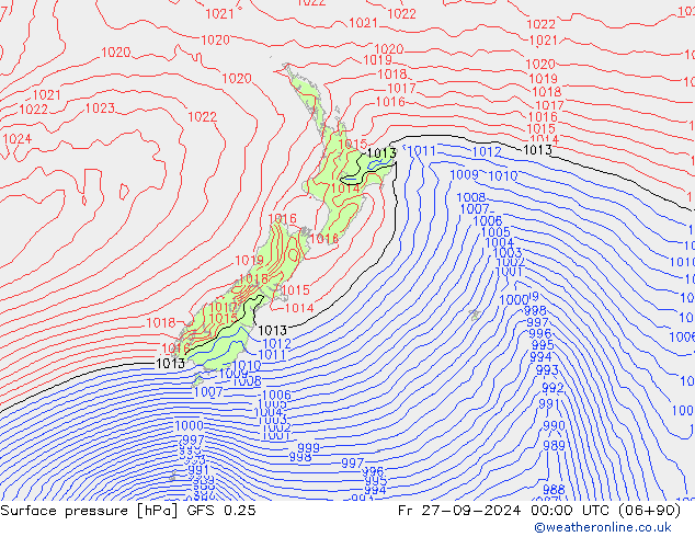 GFS 0.25: Fr 27.09.2024 00 UTC