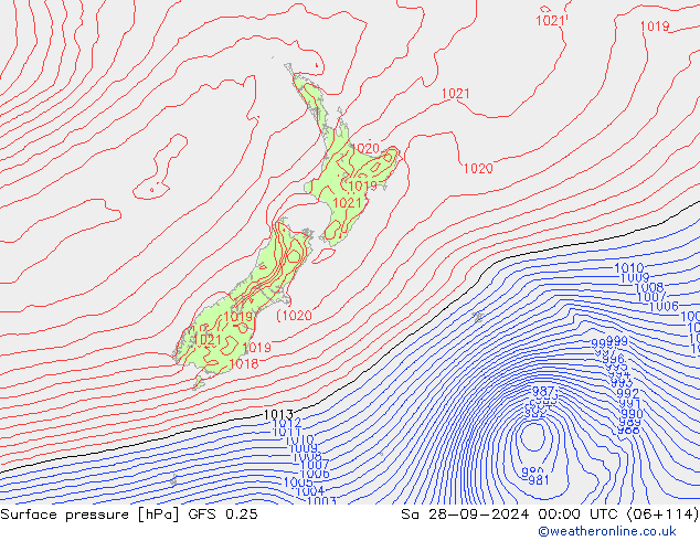 GFS 0.25: za 28.09.2024 00 UTC