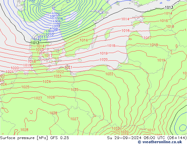 GFS 0.25:  29.09.2024 06 UTC