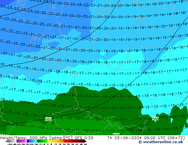 GFS 0.25: Per 26.09.2024 06 UTC