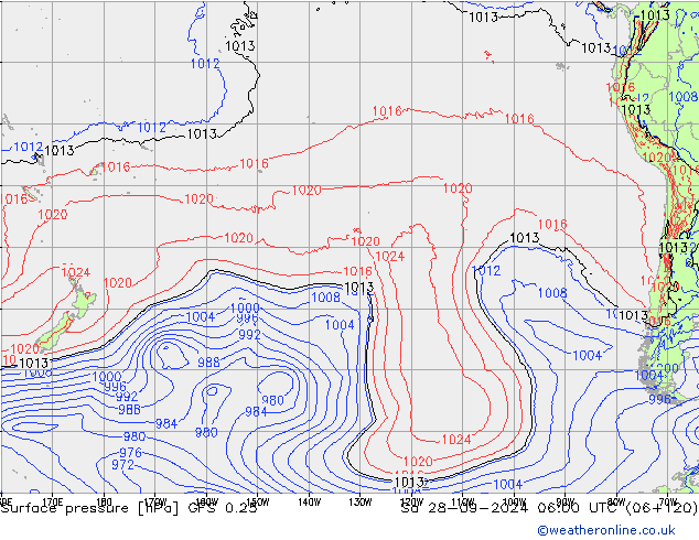 GFS 0.25: za 28.09.2024 06 UTC