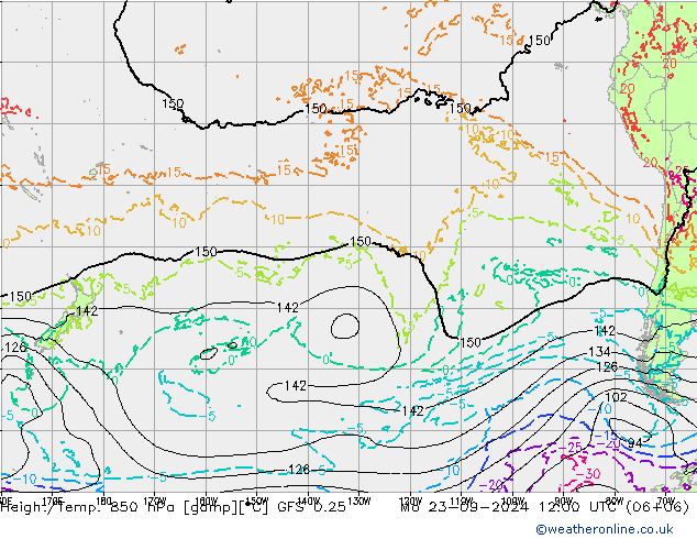 Z500/Regen(+SLP)/Z850 GFS 0.25 ma 23.09.2024 12 UTC