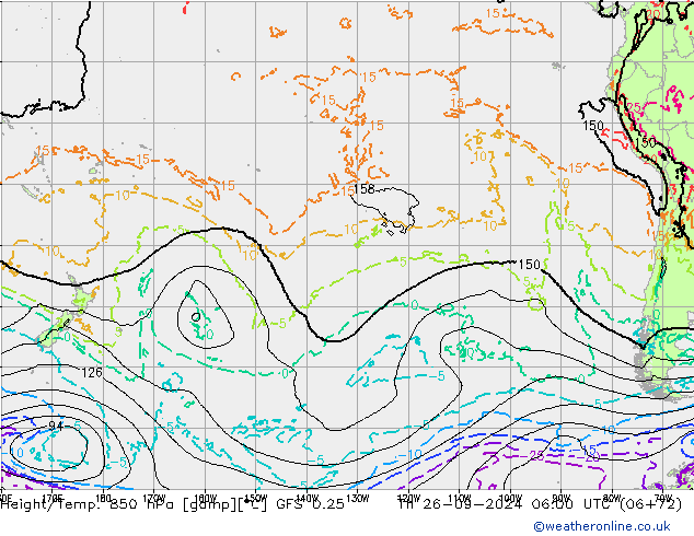 Z500/Rain (+SLP)/Z850 GFS 0.25 чт 26.09.2024 06 UTC