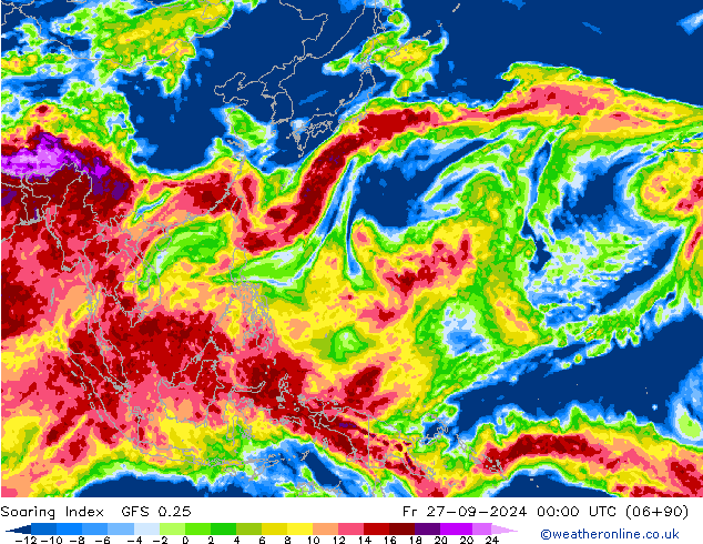 Soaring Index GFS 0.25 ven 27.09.2024 00 UTC