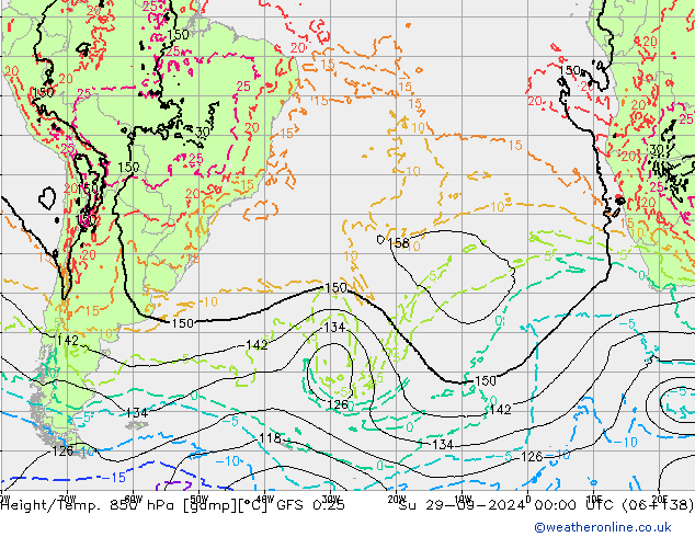 Z500/Rain (+SLP)/Z850 GFS 0.25 Вс 29.09.2024 00 UTC