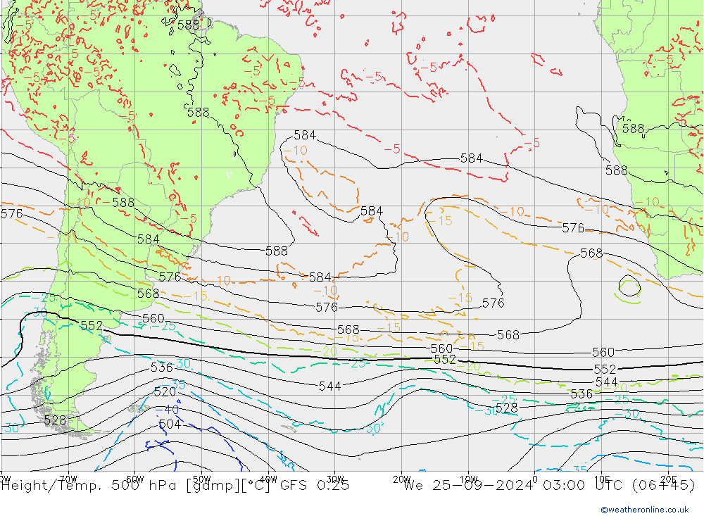 Z500/Regen(+SLP)/Z850 GFS 0.25 wo 25.09.2024 03 UTC