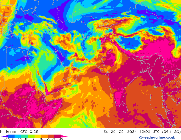 K-Index GFS 0.25 dim 29.09.2024 12 UTC