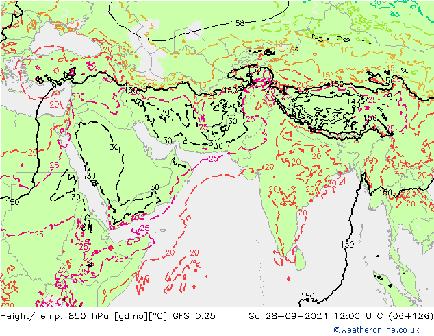 Z500/Regen(+SLP)/Z850 GFS 0.25 za 28.09.2024 12 UTC