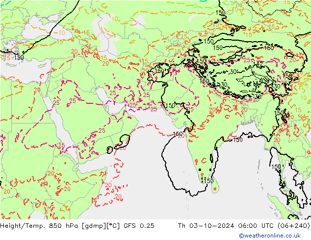 GFS 0.25: Th 03.10.2024 06 UTC