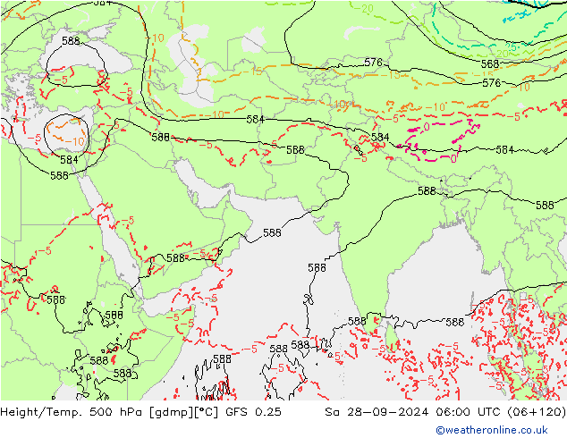 Z500/Rain (+SLP)/Z850 GFS 0.25 So 28.09.2024 06 UTC