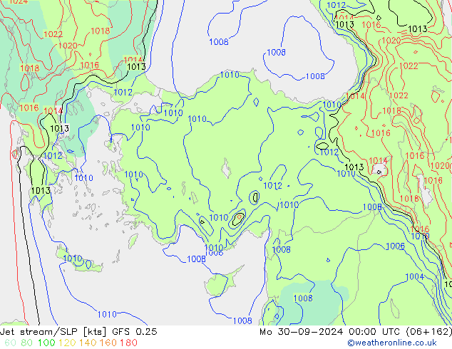 Straalstroom/SLP GFS 0.25 ma 30.09.2024 00 UTC