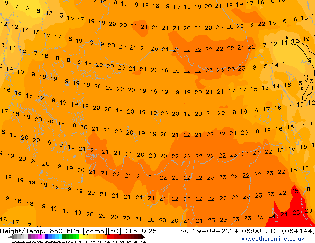 Z500/Rain (+SLP)/Z850 GFS 0.25 dim 29.09.2024 06 UTC